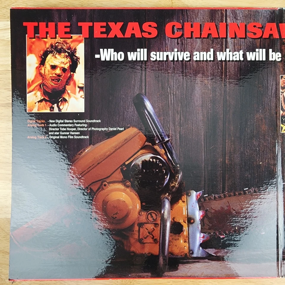 The Texas Chainsaw Massacre Laserdisc LD Movie Letterbox Collectors Edition — 第 2/4 张图片