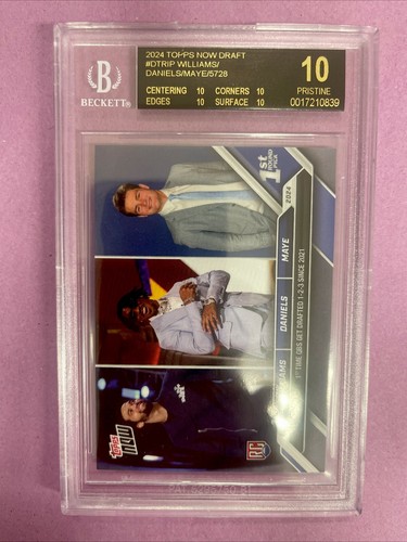 2024 Topps Now Caleb Williams/Daniels/Maye DTRIP RC-DRAFT BGS 10 BLACK LABEL BX4