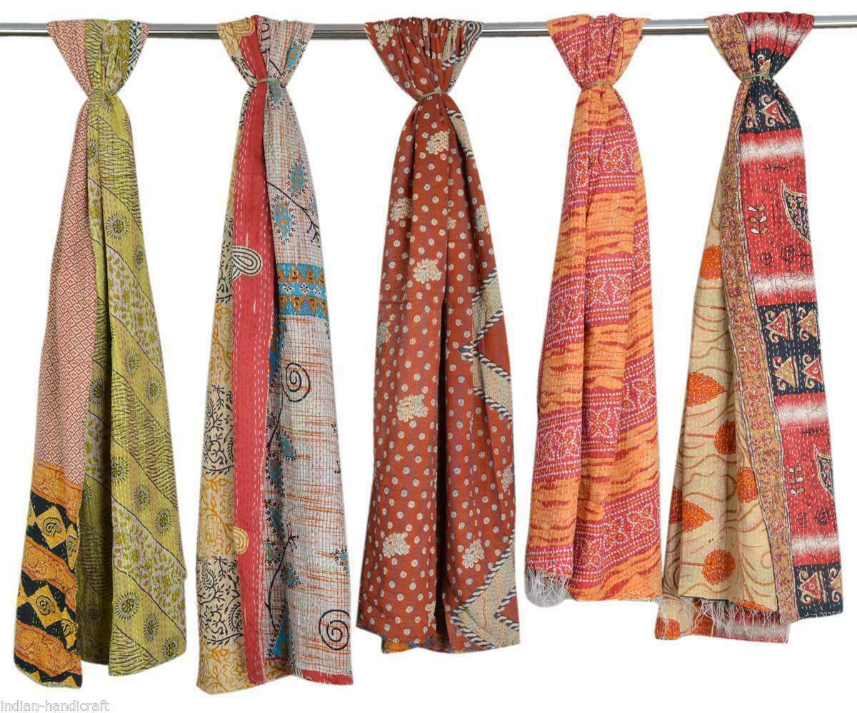 20 PC Lot Vintage Kantha Handmade Scarf Running Women Fashion