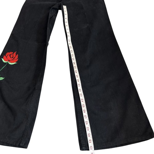 Giacca e pantaloni denim vintage anni 70 DOTTI DIDIT ricamati rosa nero perla snap glam - Foto 22 di 24