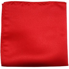 New men's polyester solid red hankie pocket square formal wedding party prom
