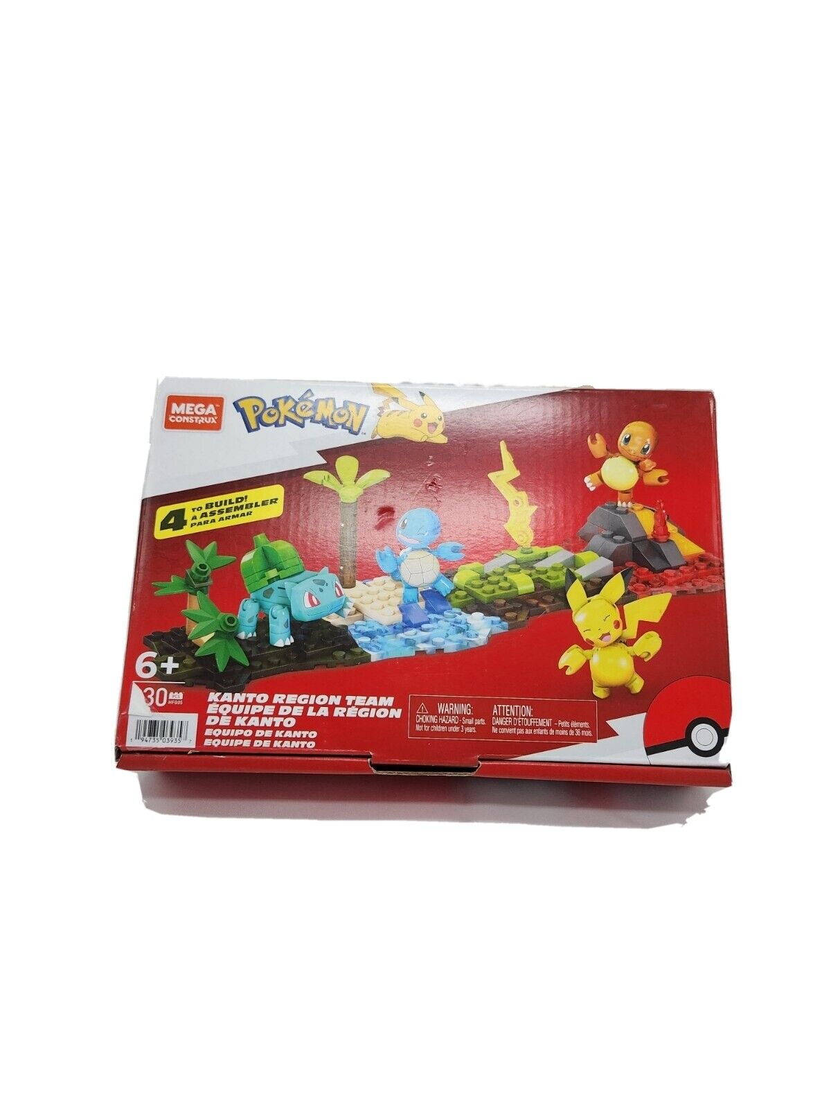 MEGA Pokemon Building Toy Kit Kanto Region Team with 4 Figures