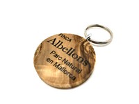 SchlüSselanhäNger Aus Olivenholz Holz Rund Ø 4 Cm Mit Gravur