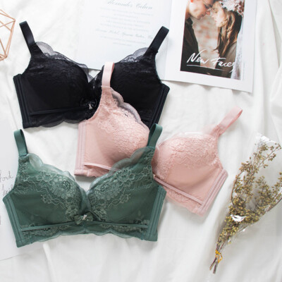 Women Bras Lace Flower Bra 30-40 AA-D Sexy Lingerie Wireless Brassiere Underwear