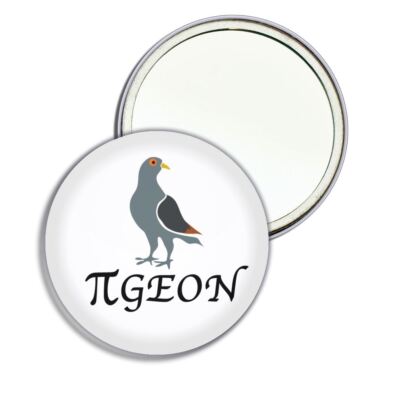 Pi Pigeon runder Spiegel Pocket Compact (55 mm oder 77 mm)