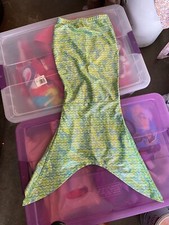 Justice Girls Mermaid Swim Cover Skirt XS/S Green New