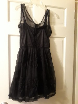 American Rag CIE 1984 Lace Black Dress With Lace Accent and Lace Trim Small  | eBay