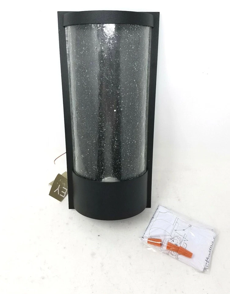 Aplique exterior Hinkley Lighting 1340BK negro 1 luz 13" LED con vidrio semillado Foto 2 de 4