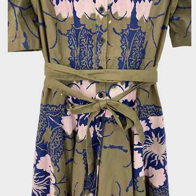 making the cut season 2 episode 1 dress Making the Cut Army Green Floral Self Tie Dress Season 2 Episode 1 Winner  XS
