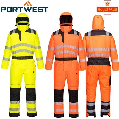 Portwest PW3 Warnschutz Winter Overall Wasserdicht Gefüttert Unisex Lined M - Bild 1 von 4