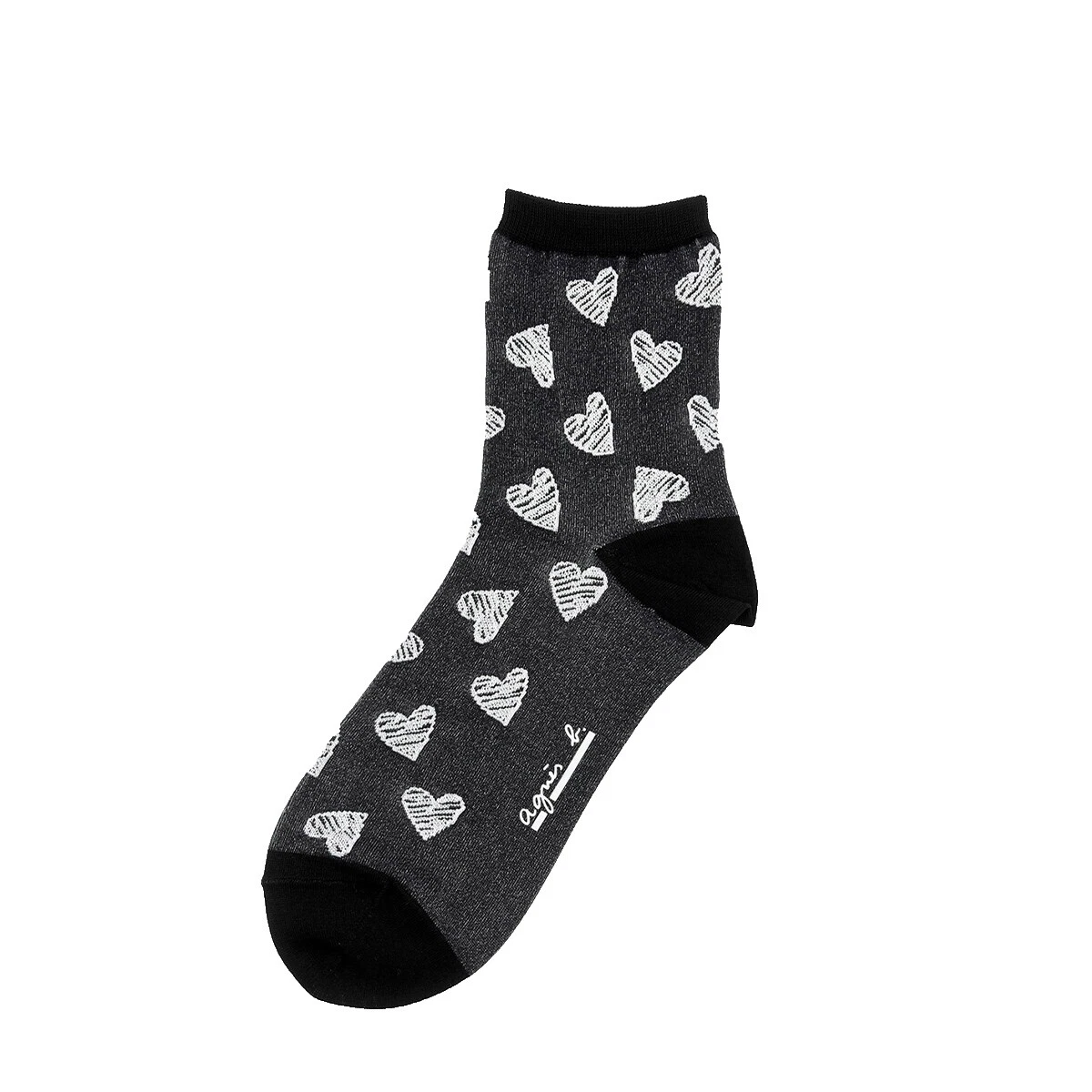 人造丝爱心袜子女