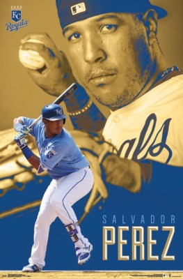 Salvador Perez ROYALTY Kansas City Royals MLB Baseball Action 22x34 Wall POSTER
