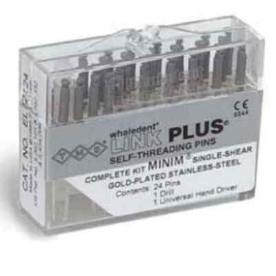 TMS Link Plus L-722 Minim Silver Bulk .021'' Gold-Plated Stainless