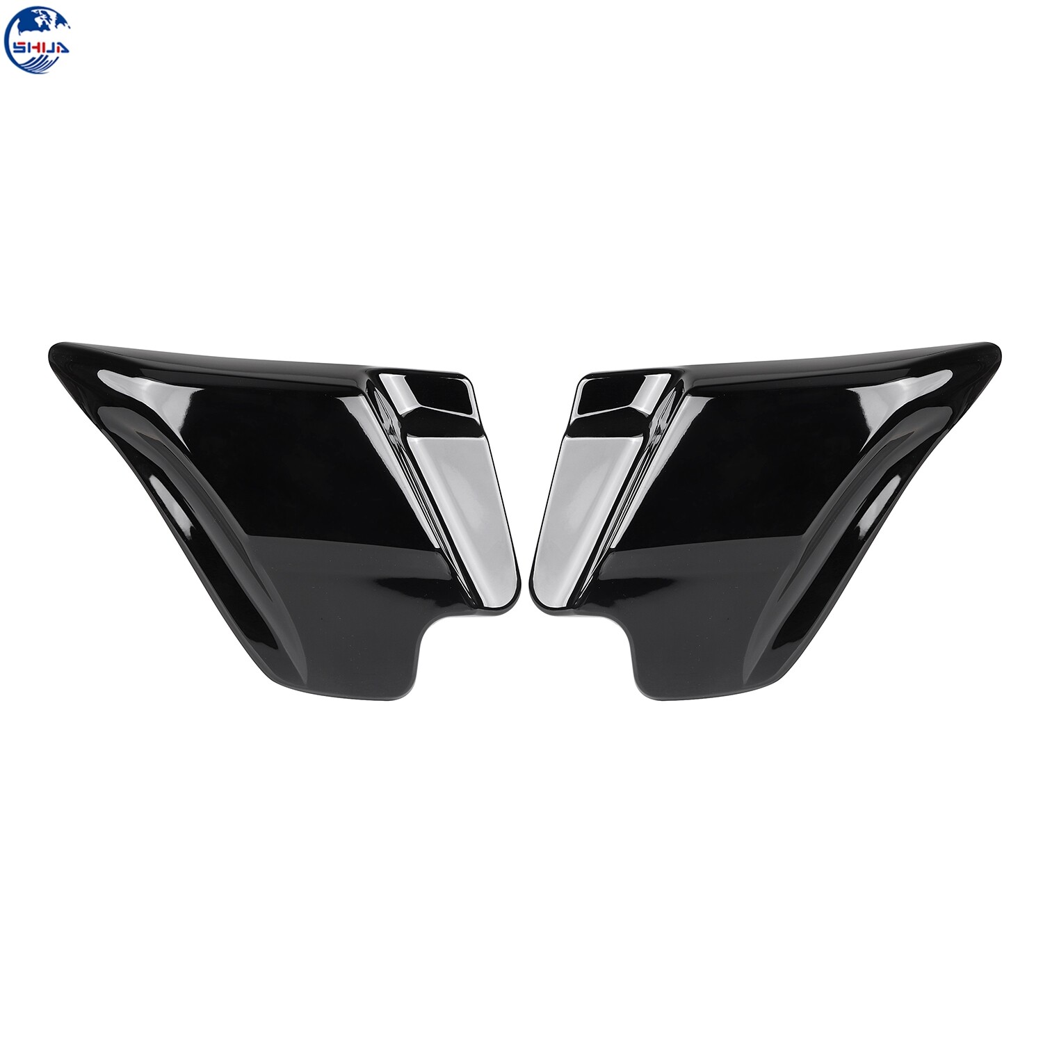 Gloss Black Side Covers Panel For Harley Electra Glide Road King Classic FLHRC
