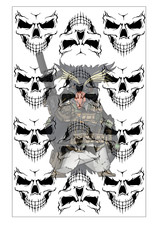 Nightmare Skeleton 2 inch Stencil, 7x11", High Bake Vinyl Stencil