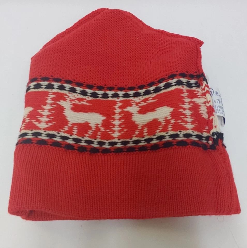 Vintage Morrisville VERMONT Wool B & W Williams Bar-W Originals Beanie ski hat - Image 4 of 4