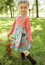 Matilda Jane Girls Sweetie Pie Dress Girls Size 8 New in Bag Wonderment