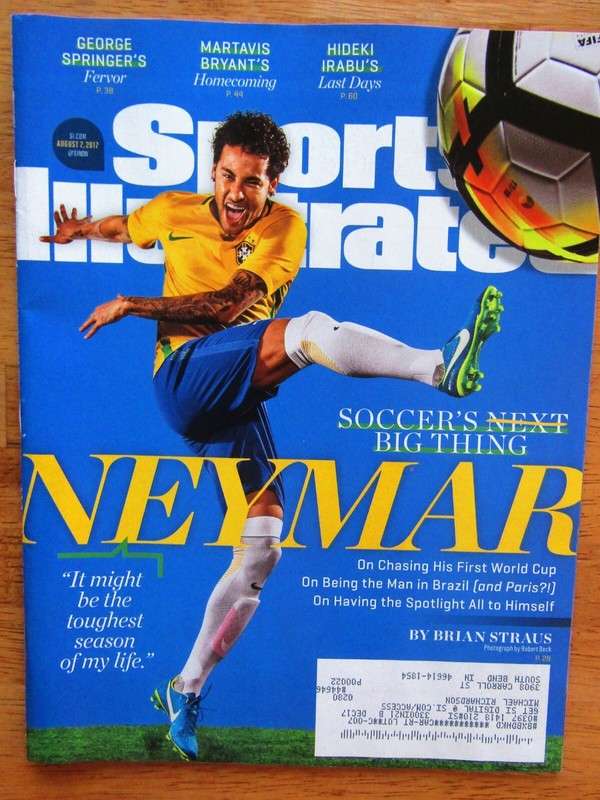 SPORTS ILLUSTRATED MAGAZINE 8-7-17 NEYMAR, GEORGE SPRINGER, HIDEKI IRABU
