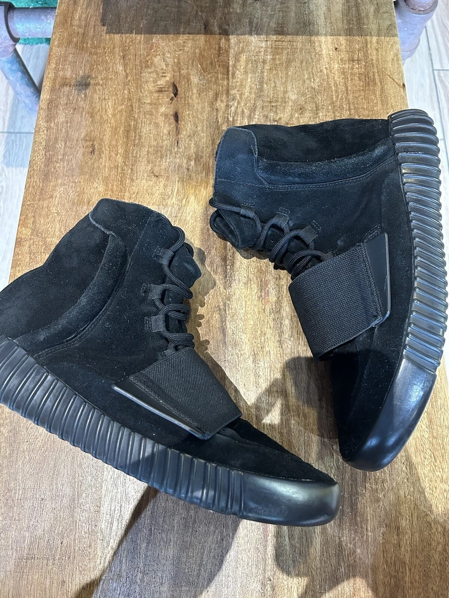 Yeezy black high top sale