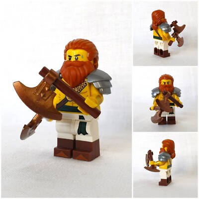 MOC aus LEGO -Teilen Wikinger Berserker m. Äxten Viking | passend zu 31132 21343