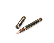 Montegrappa Ducale Emperador Brown rose-Au-trim Fountain pen steel Broad nib MIB