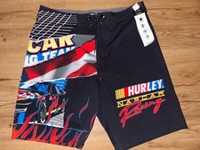 HURLEY X NASCAR MENS PHANTOM ECO NASCAR RACING BOARD SHORTS SIZE 36 18  NEW