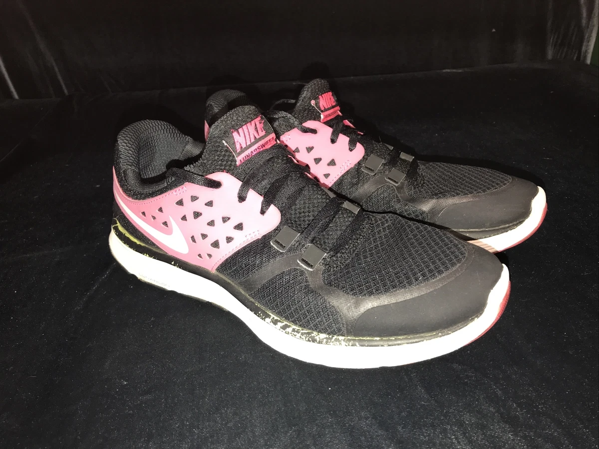 Nike Lunarswift 3 womens sz 9.5 Lunarlon Dynamic Support pink black white EC