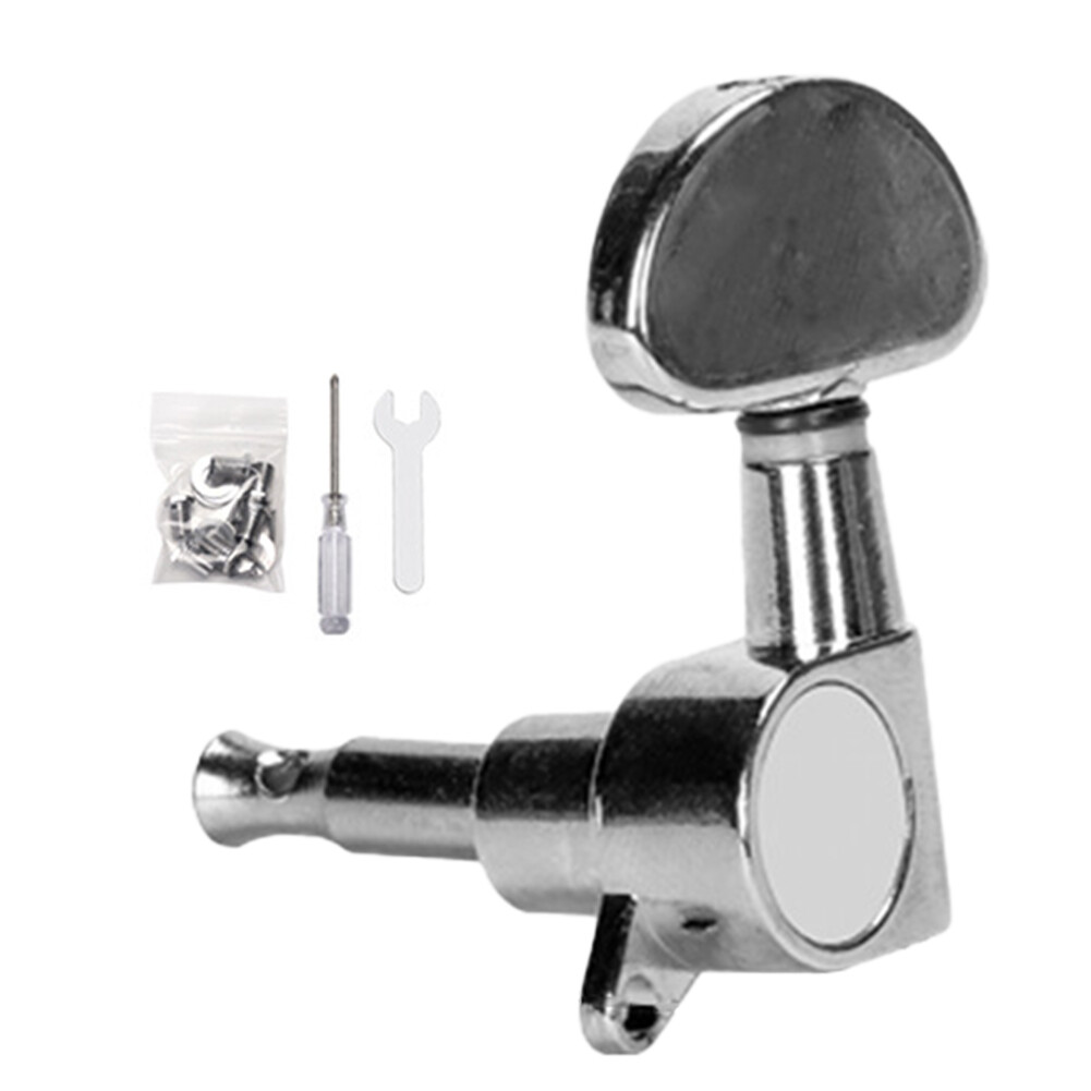 6Pcs Guitar Tuners Chrome Guitar Tuning Pegs for Electric/Folk/Acoustic Guitars - Picture 14 of 15