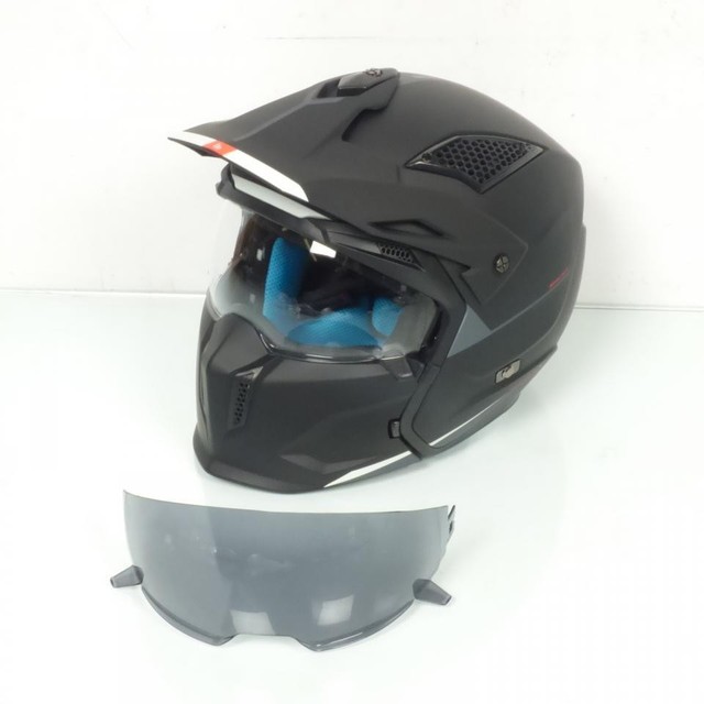 Casque taille XL pour moto trial mentonnière amovible MT Streetfighter 61-62cm