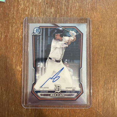 #ad #ad Topps 2026 Bowman Chrome Max Clark Auto Detroit Tigers Prospect CPA MC $67.00
