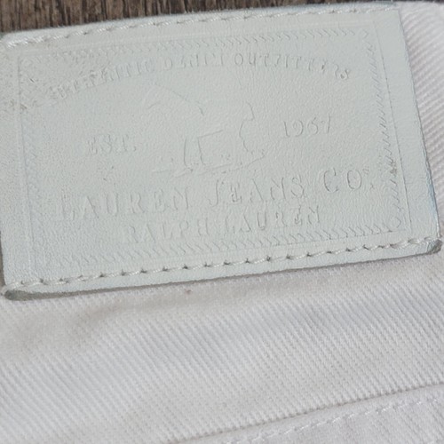 Lauren Ralph Lauren White Jeans Womens Size 8 Bootcut Hibiscus Flowers Floral - Picture 11 of 14