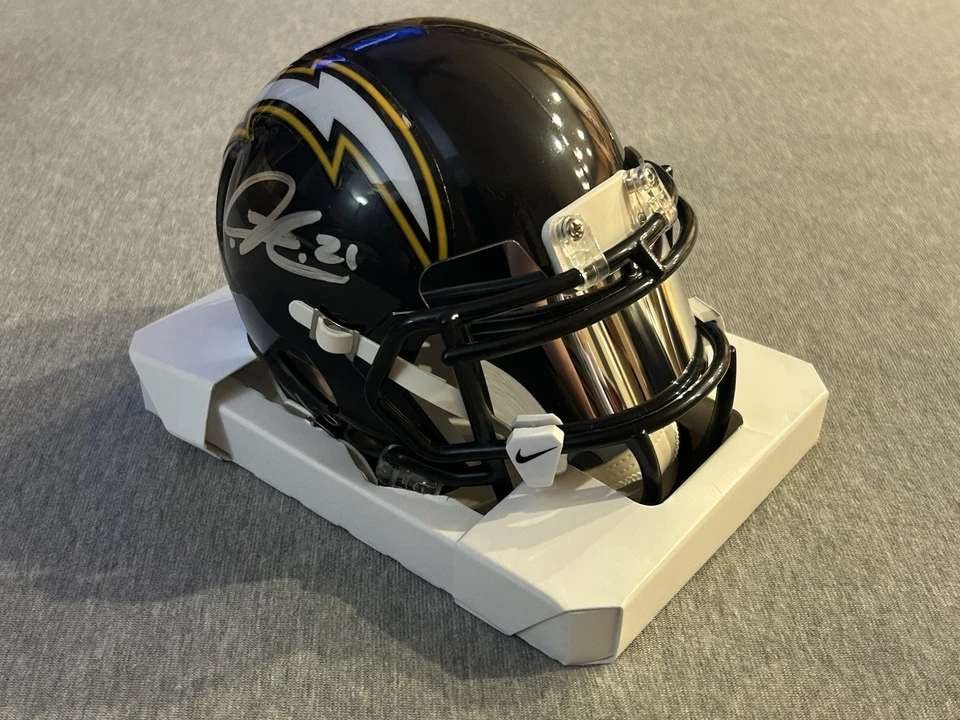 LaDainian Tomlinson #21 Signed Chargers Mini Helmet – NFL & GA Holograms HOF17 - Image 2 of 4