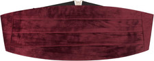 Burgundy Velvet Cummerbund