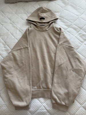Essentials Hoodie Oatmeal Size Medium