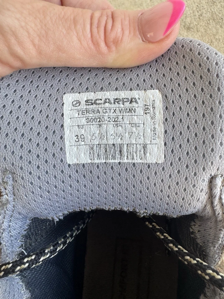 Scarpa Terra Hiking Boots Womens 7 1/2 Mens 6 1/2 Brown Leather  Waterproof - Image 4 of 4