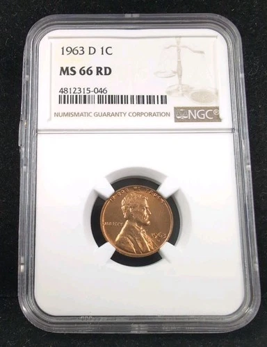 Photo of a 1963-D Lincoln Memorial Cent from an eBay sale
