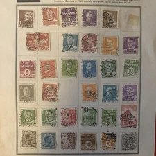 WORLDWIDE Stamps UNCHECKED. On page or part. *DENMARK*