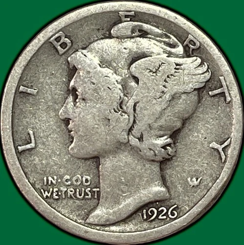 1926-S Mercury Dime Fine F Coin #36919