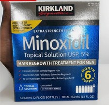 Kirkland Minoxidil 5 Extra Strength Men Hair Regrowth Solution 6 Month Original