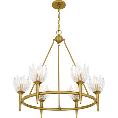 Quoizel SHA5032 Shea 6 Light 31"W Candle Style Chandelier - Gold - Picture 11 of 12