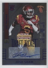 2015 Panini Contenders Draft Picks College Ticket Blue Foil Josh Shaw Auto 0a3