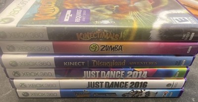 Xbox 360 6 Game Kinect Starter bundle. Just Dance, Kinectimals, Disneyland 