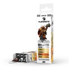 AK Interactive Full Metal Playmarker 6 Marker Set AKM105