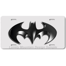 Cool Batman Inspired Art On Off-white Flat Aluminum Novelty License Tag Plate Cool Batman Inspired Art On Off-white Flat Aluminum Novelty License Tag Plate
