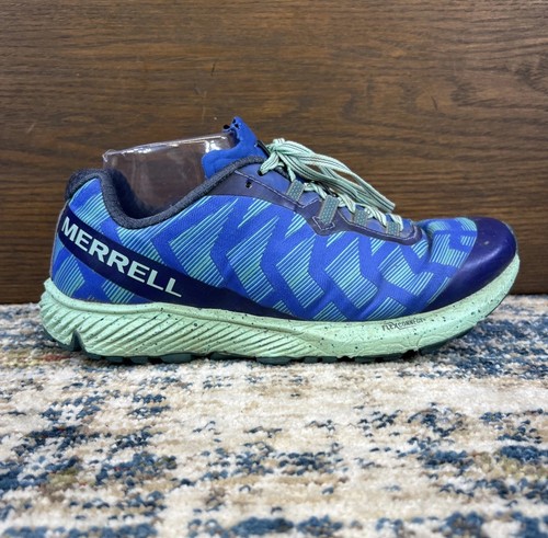 Merrell Agility Synthesis Flex Hiking Shoes Womens Sz 8.5 EUR 39 Teal / Blue