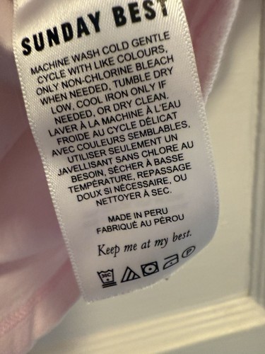 Sunday Best Aritzia Panda Tee Shirt Women’s XS Cropped Short Sleeve Pink Top - Picture 5 of 8