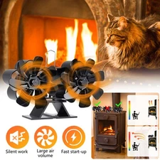 Wood Stove Fan 14-Blade Fireplace Fan For Wood Burning Stove Heat Powered fan