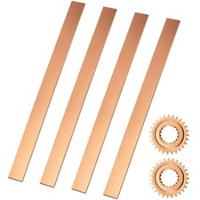 4 PCS Flat Copper Bars - C110 Copper Bus Bar, 1/8 x 1 x 12 Inches Long Solid ...
