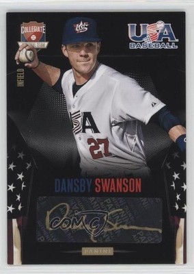 2014 USA Baseball Box Set Black Gold Signatures 24/49 Dansby Swanson #8 Auto 0af