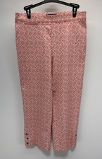 89th  Madison Women's Cropped Stretch Pull On Pant Crosshatch Sz M